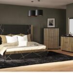 ALLURE QUEEN 5 PC BEDROOM SET IN BLACK &AMP; GOLD