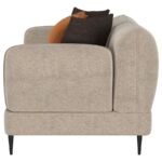JADE CHENILLE UPHOLSTERED SCULPTED TRACK ARM LOVESEAT LATTE - Image 5