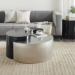 YING YANG COFFEE TABLE BLACK &AMP; SILVER