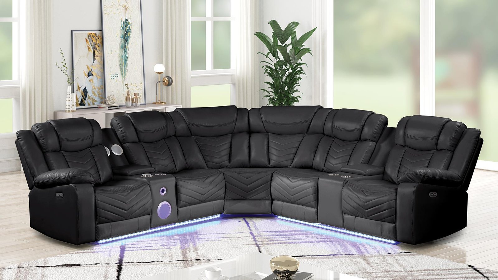 CHALLENGER_BLACK__2__4_1500_975.jpg CHALLENGER SECTIONAL SOFA BLACK - Image 1