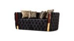 NAOMI 2 PC Living Room Sets IN BLACK - C - Image 3