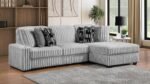 PUFFY SECTIONAL IN GRAY