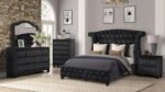 SOPHIA FULL 4 PC BEDROOM SET IN BLACK - Image 3