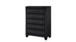 SOPHIA FULL 4 PC BEDROOM SET IN BLACK - Image 8