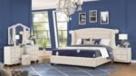 SOPHIA QUEEN 5 PC VANITY BEDROOM SET IN CREAM - Image 2