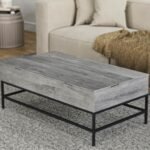 T1105-05 LIFT TOP COFFEE TABLE GRAY