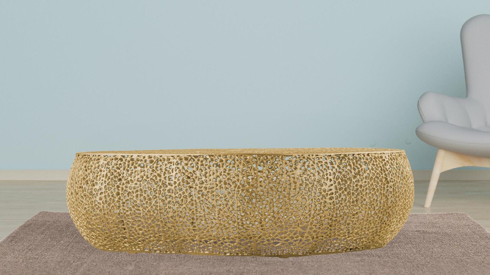 T3601_50_25__GOLD__1500_975.jpg T3601-50 OVAL COFFEE TABLE GOLD - Image 1