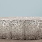 T3601-50 OVAL COFFEE TABLE SILVER